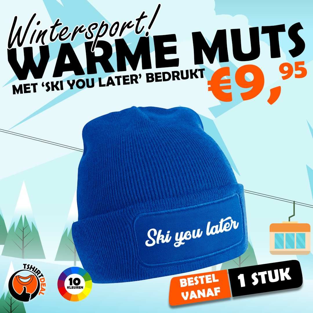 Muts bedrukken wintersport