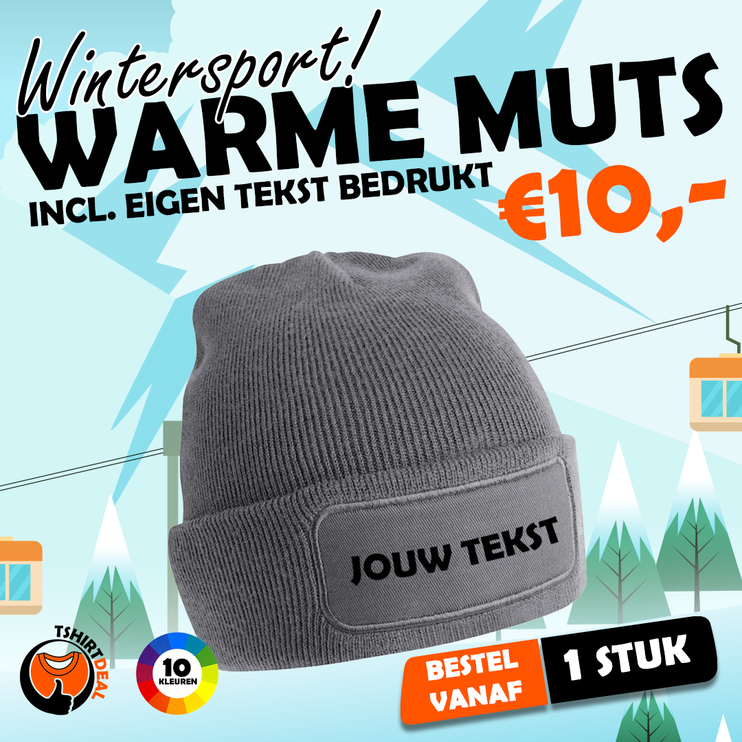 Muts bedrukken wintersport