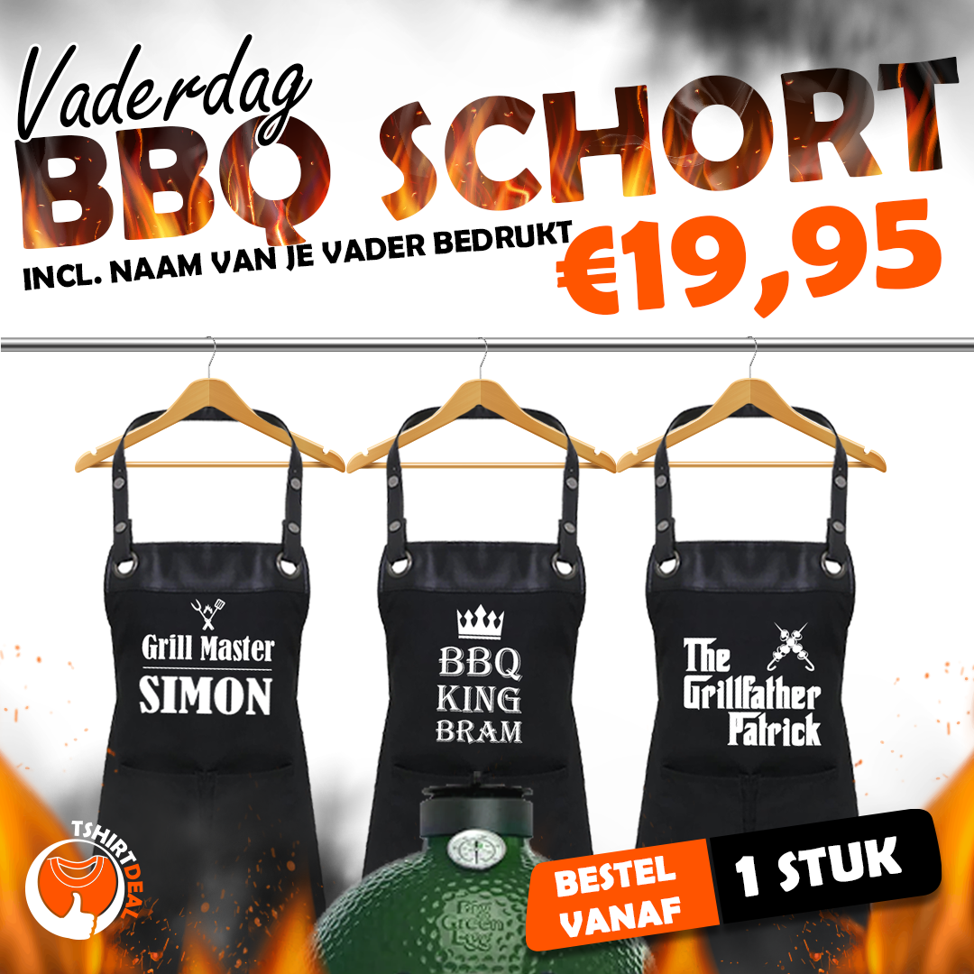 BBQ schort met naam