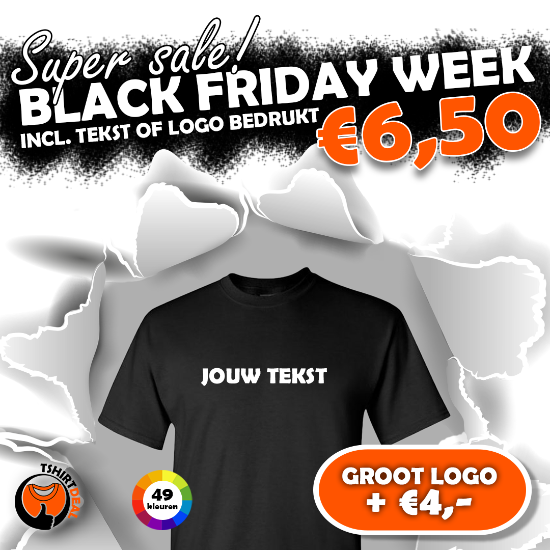 Black Friday T-shirt bedrukken