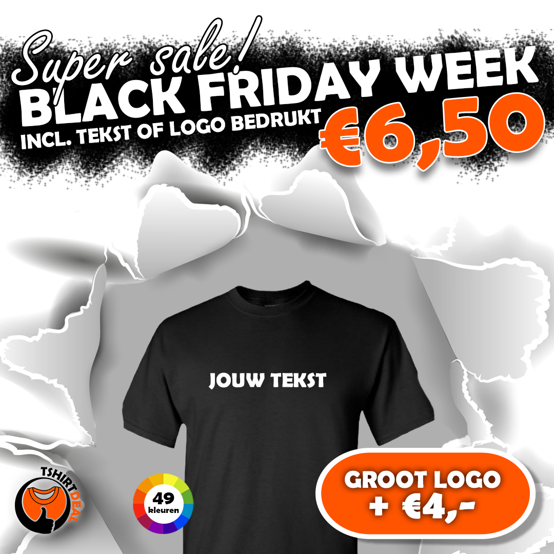 Black Friday T-shirt bedrukken