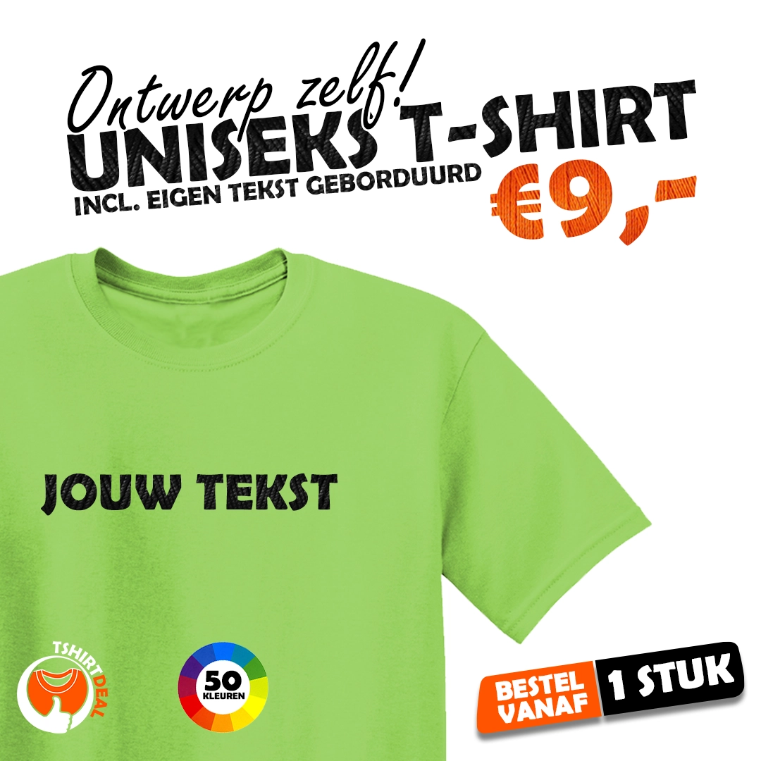 T-shirt borduren voor €9,-